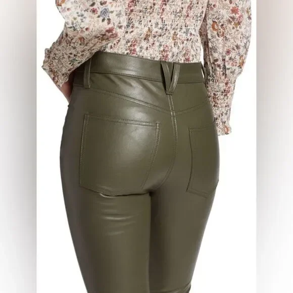 Veronica Beard NWT Debbie Faux Leather Skinny Jeans in Loren Size 29 MSRP $298